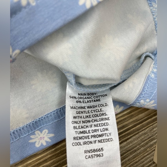 Daisy Floral Print Slit Front Mini Skirt, Blue, size 2XL - Picture 5 of 8